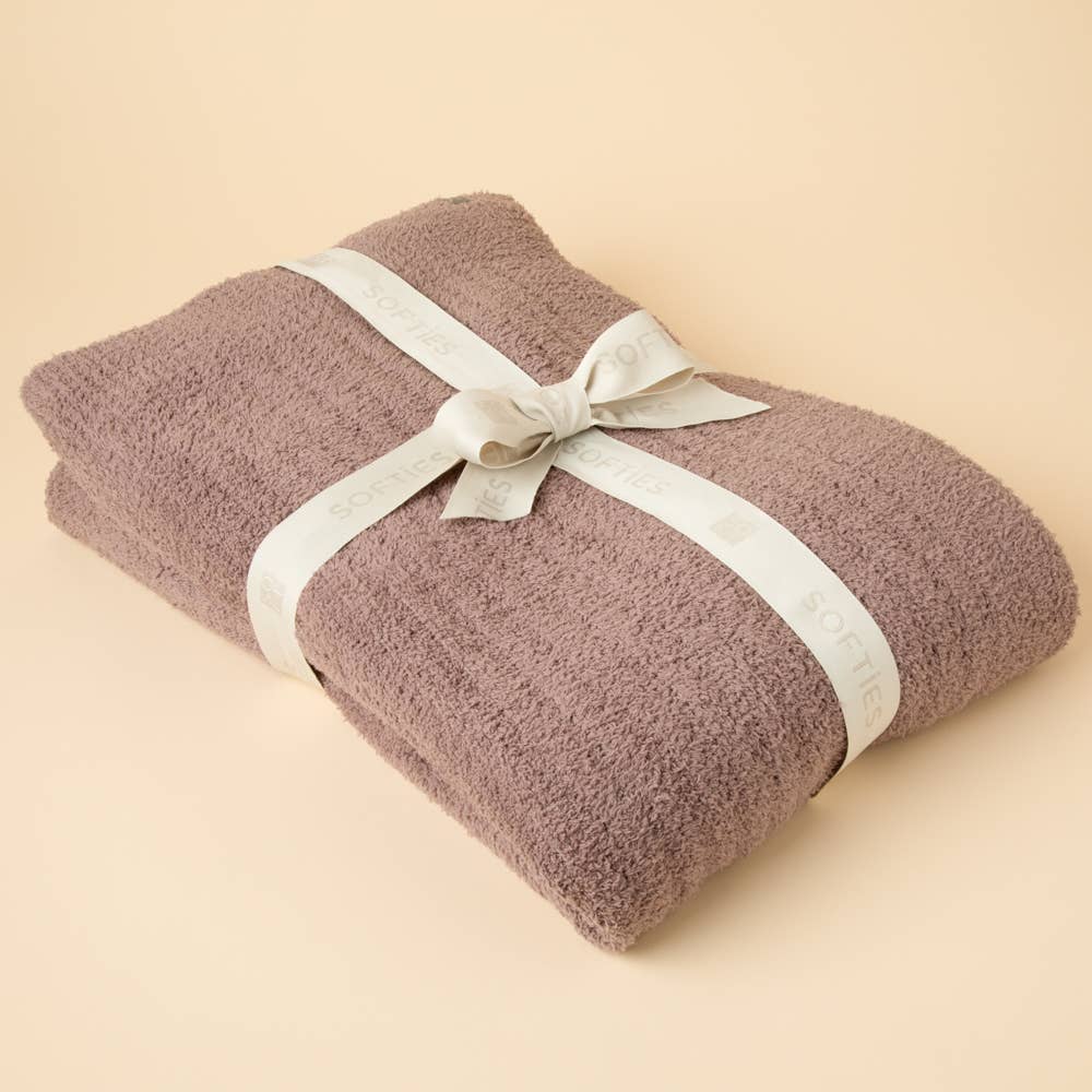50" x 70" Solid Rib Marshmallow Blanket: Espresso, OSFM - Image 2