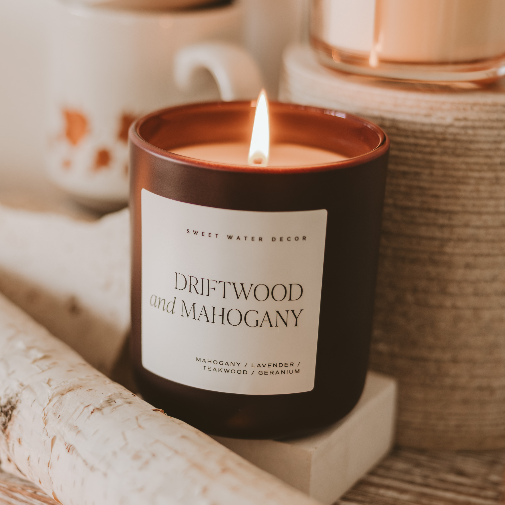 Driftwood and Mahogany 15 oz Candle