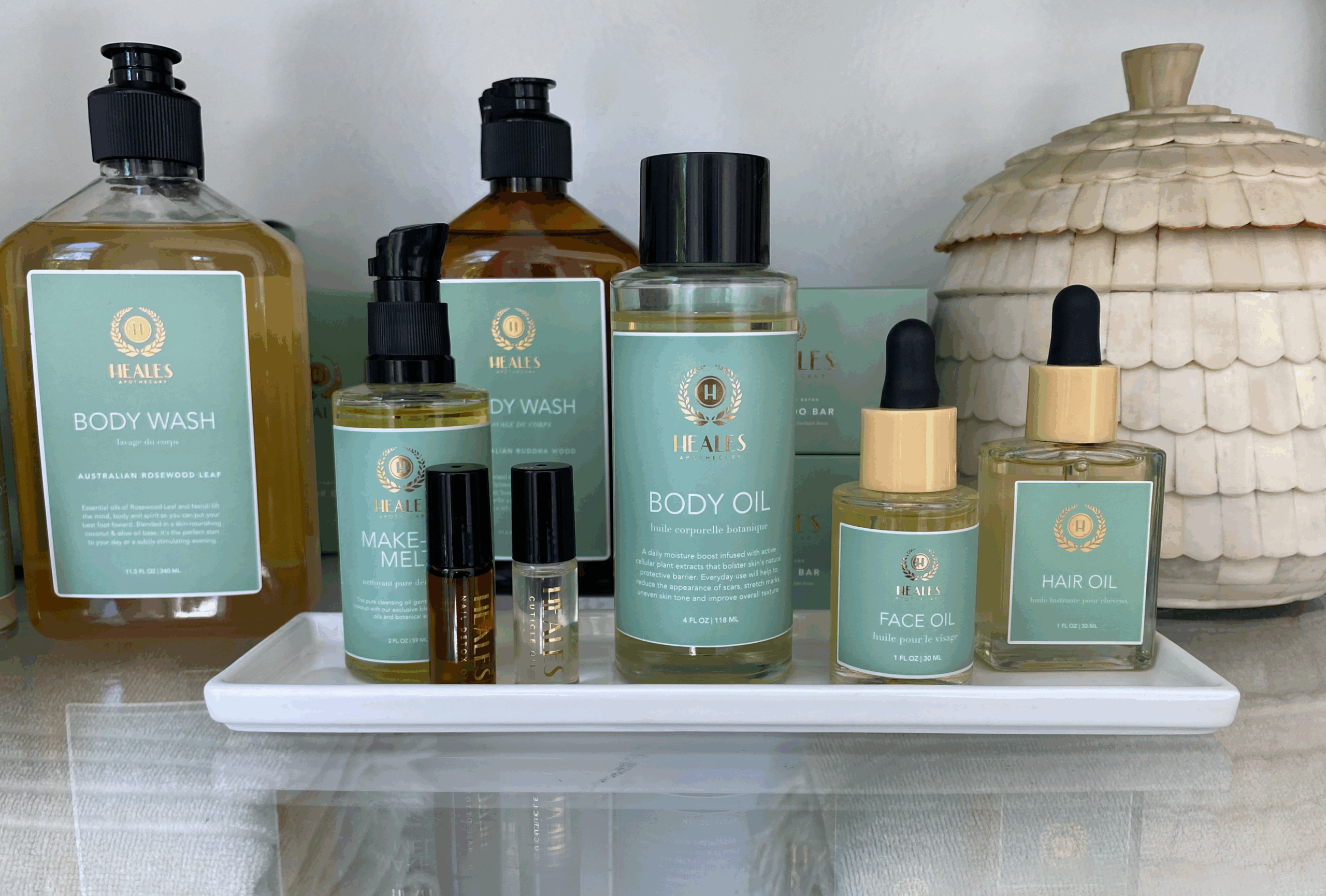 Heales Apothecary Slim Ceramic Vanity Tray - Image 2