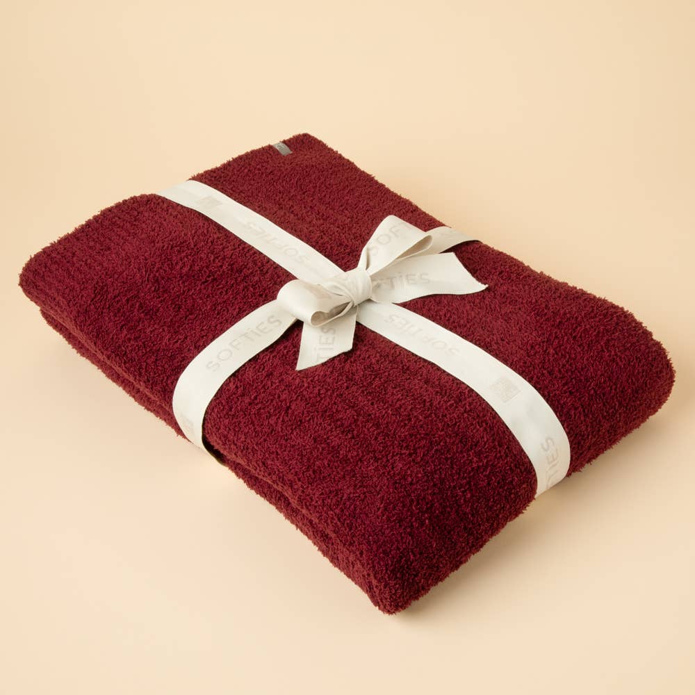 50" x 70" Solid Rib Marshmallow Blanket: Espresso, OSFM - Image 3