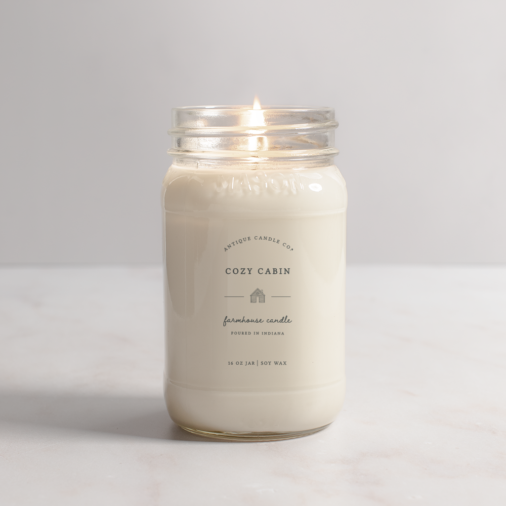 Cozy Cabin -Mason Jar Candle: 2 oz - Image 2