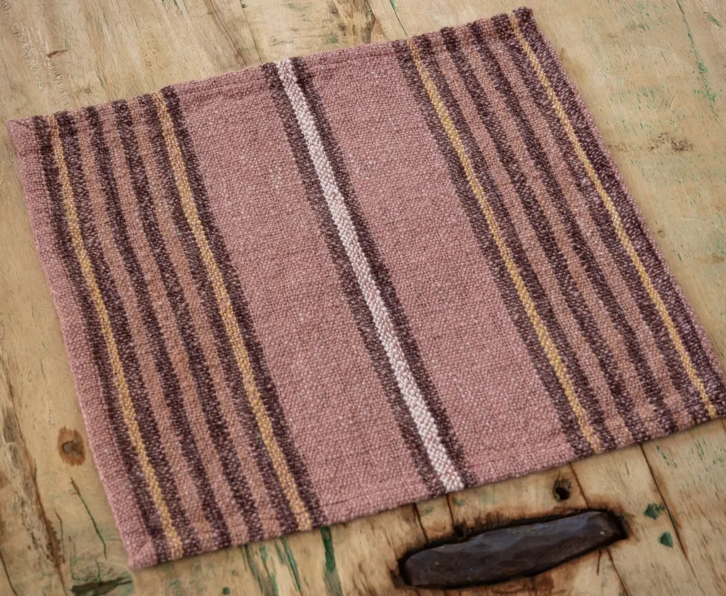 Hollyhock Striped Dishcloth