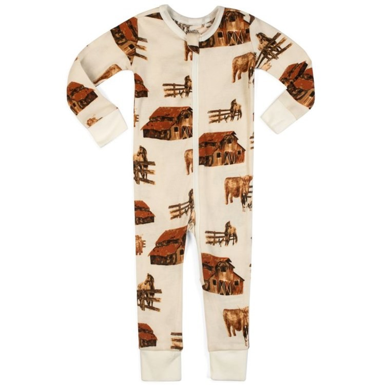 Org Zip Pajama Homestead 9-12M