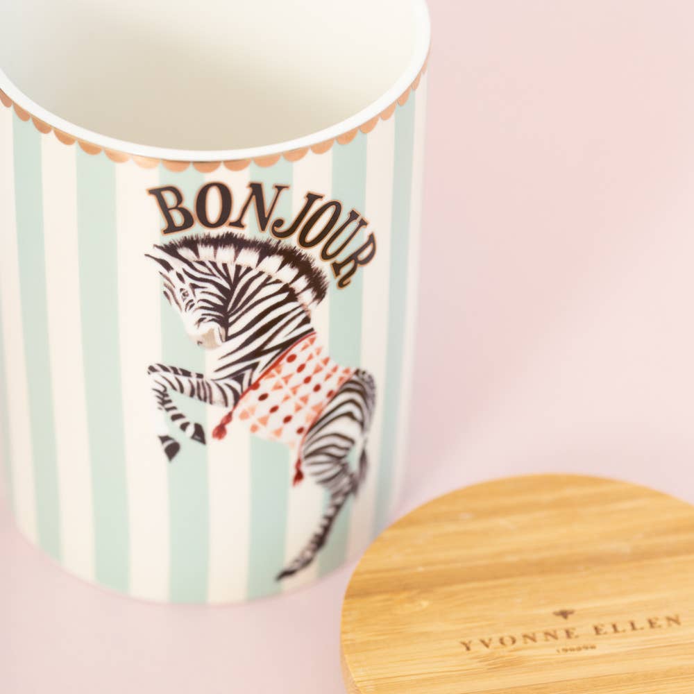 Yvonne Ellen Storage Jar Zebra - Image 2
