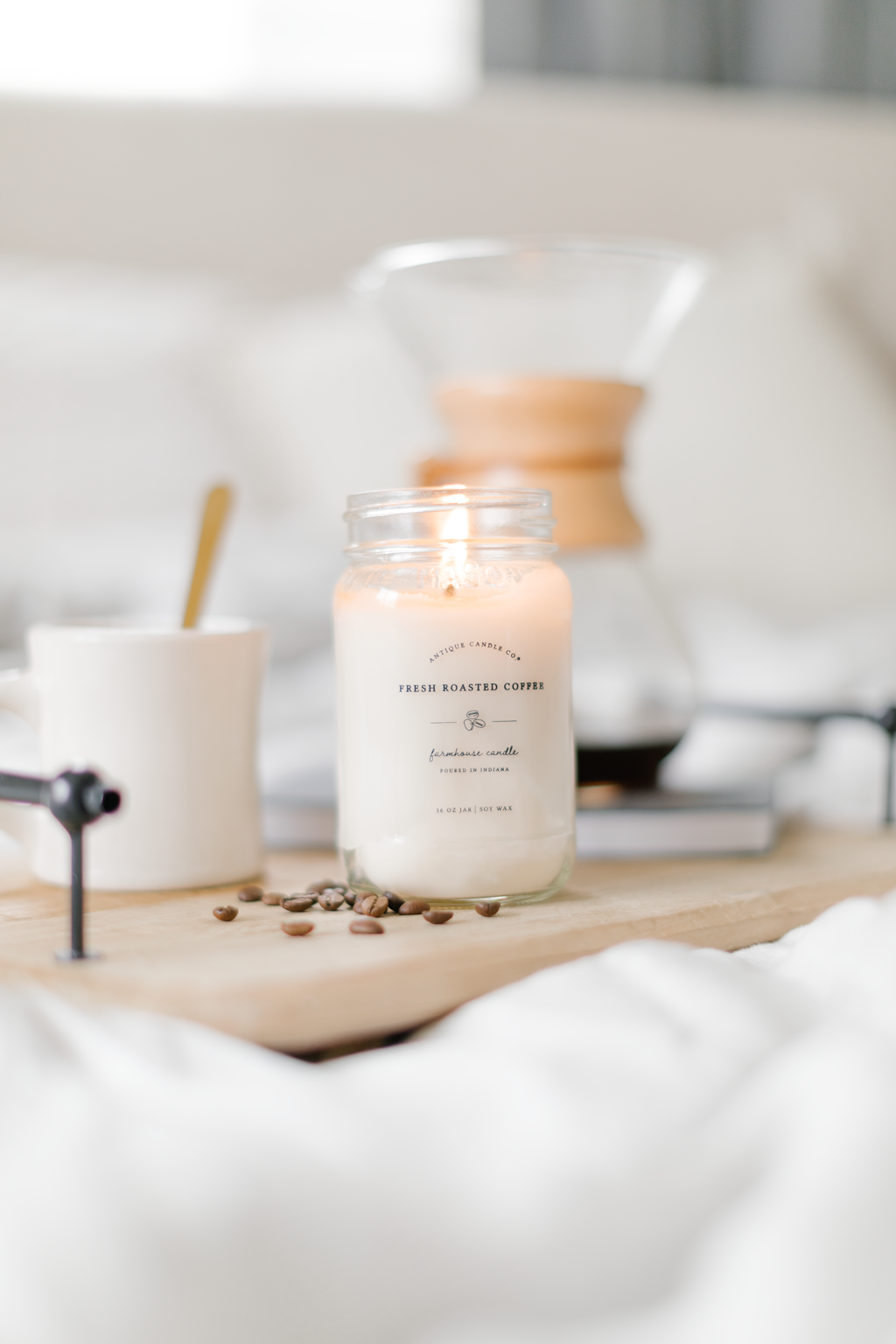 Fresh Roasted Coffee - Mason Jar Candle - Image 2