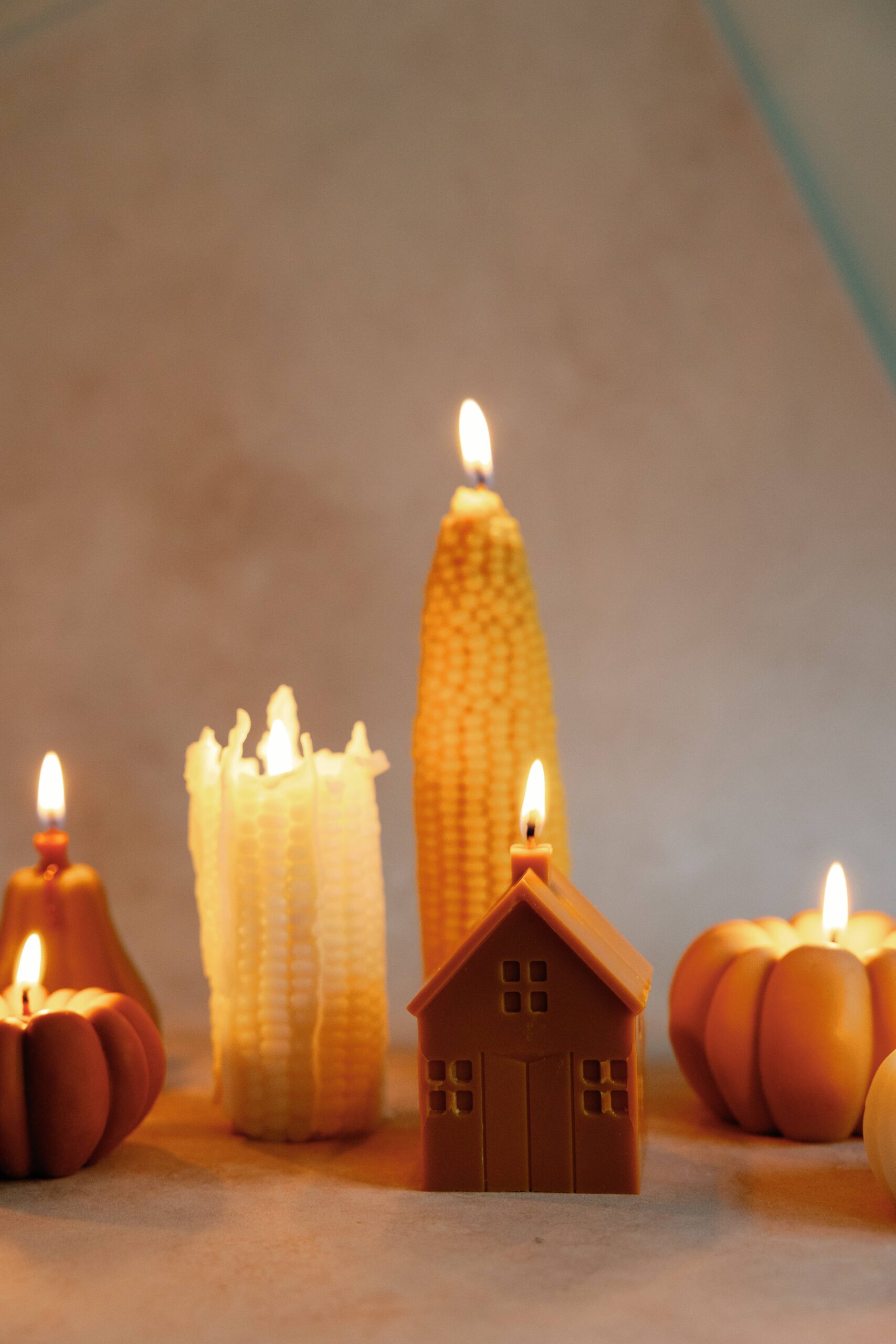 Corn cob pillar candle, 1pc corn, Pumpkin Chai - Image 5
