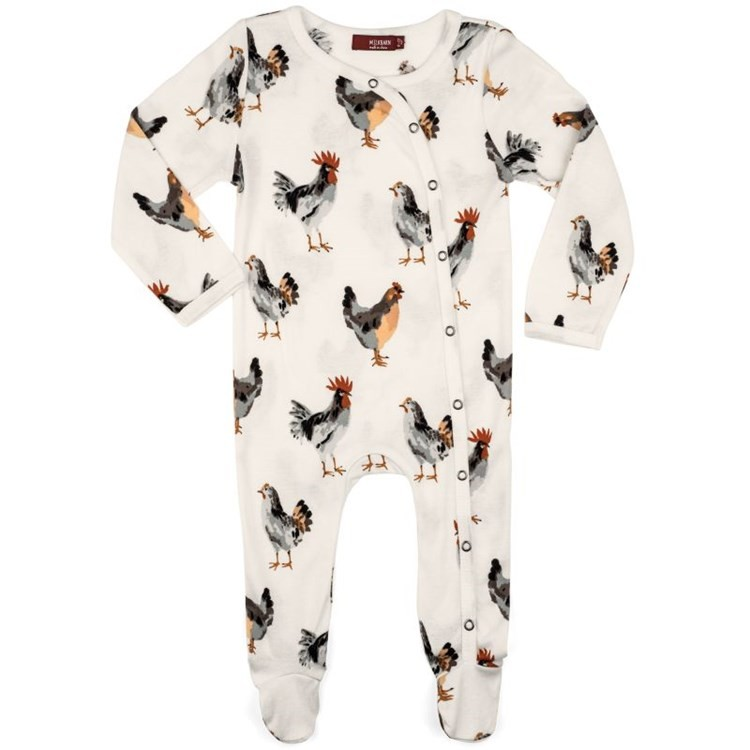 Org Footed Romper Chicken
