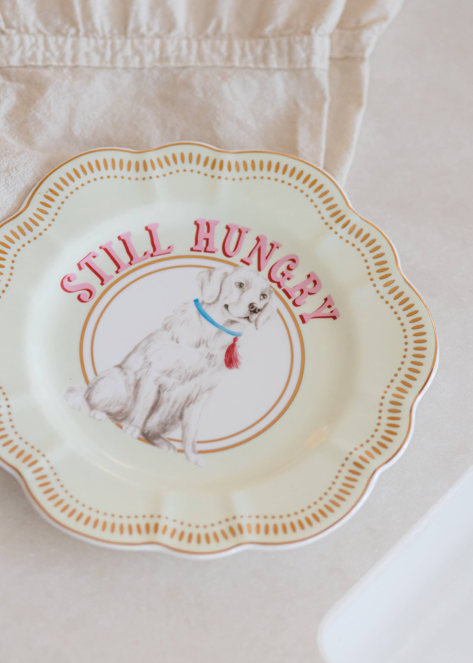 YVONNE ELLEN 23CM FLOWER PLATE LABRADOR