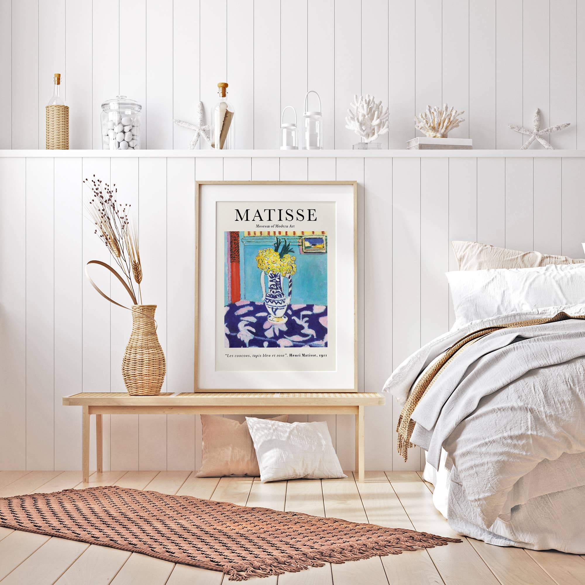 Sugar & Canvas - Henri Matisse Les Coucous, Tapis Bleu Et Rose Print M18 - Image 7