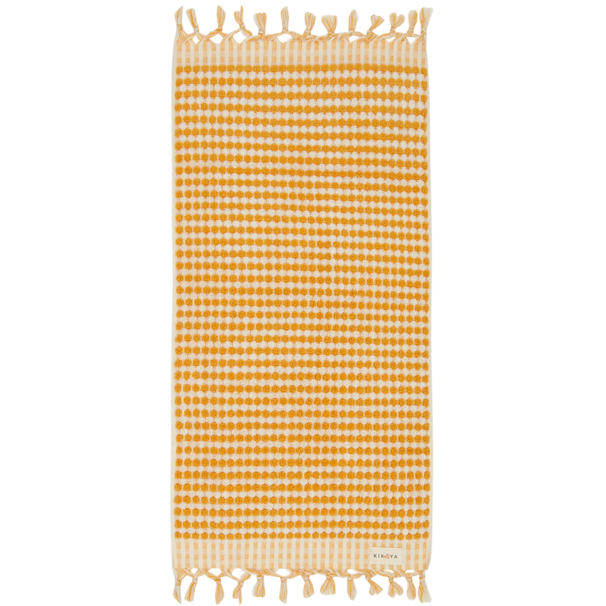 Pompom Bubble Handloomed Turkish Hand Towels: Mustard - Image 17