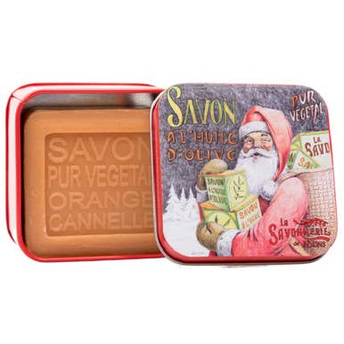 The French Farm - La Savonnerie de Nyons Orange-Cinnamon Soap Tin 3.5oz