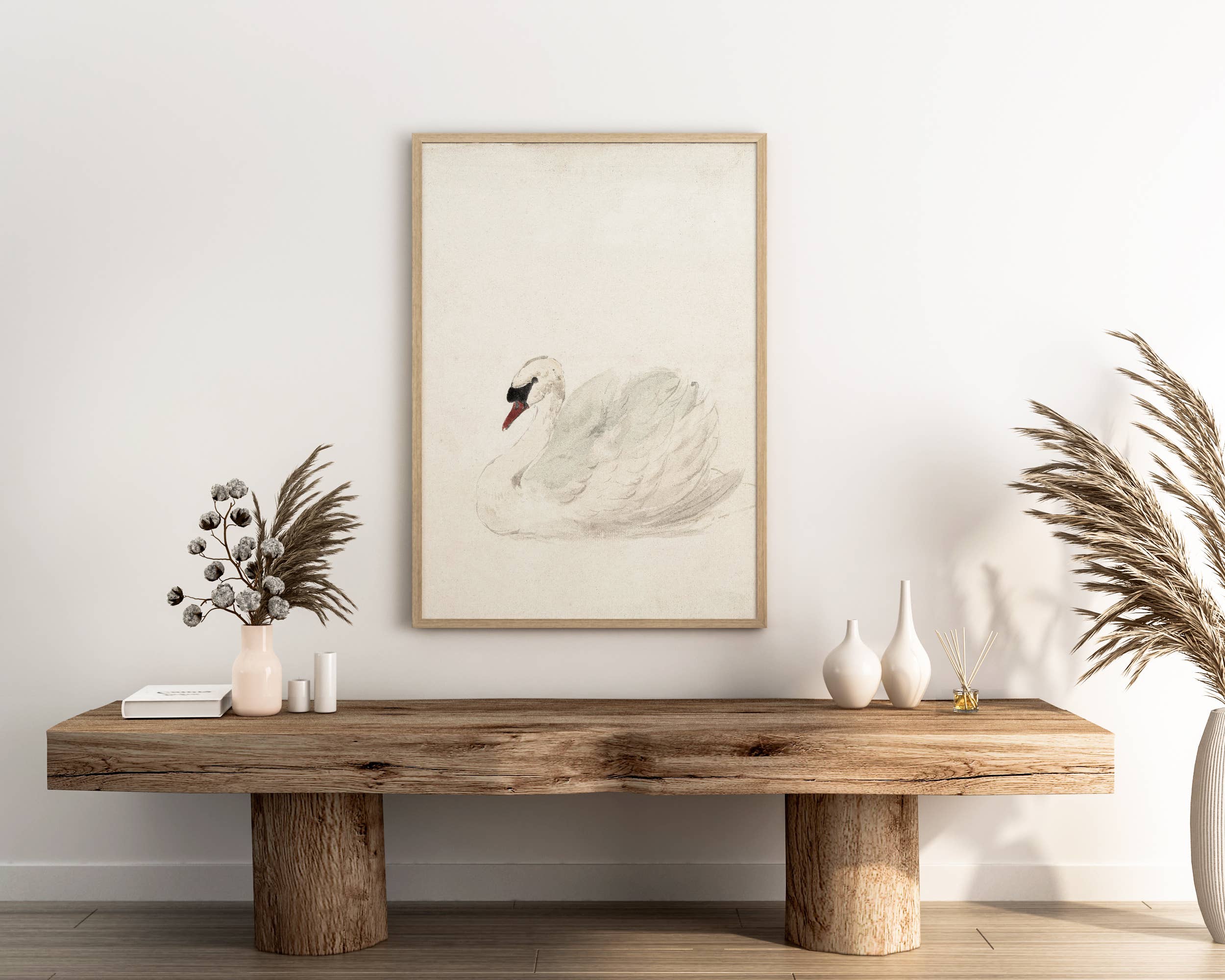 Sugar & Canvas - Vintage European Swan Animal Portrait Art Print VP111 - Image 5