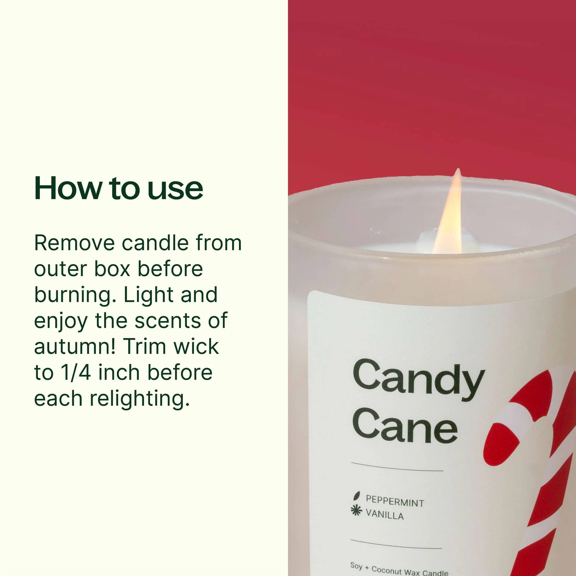 Candy Cane Naturally Scented Candle - Image 4