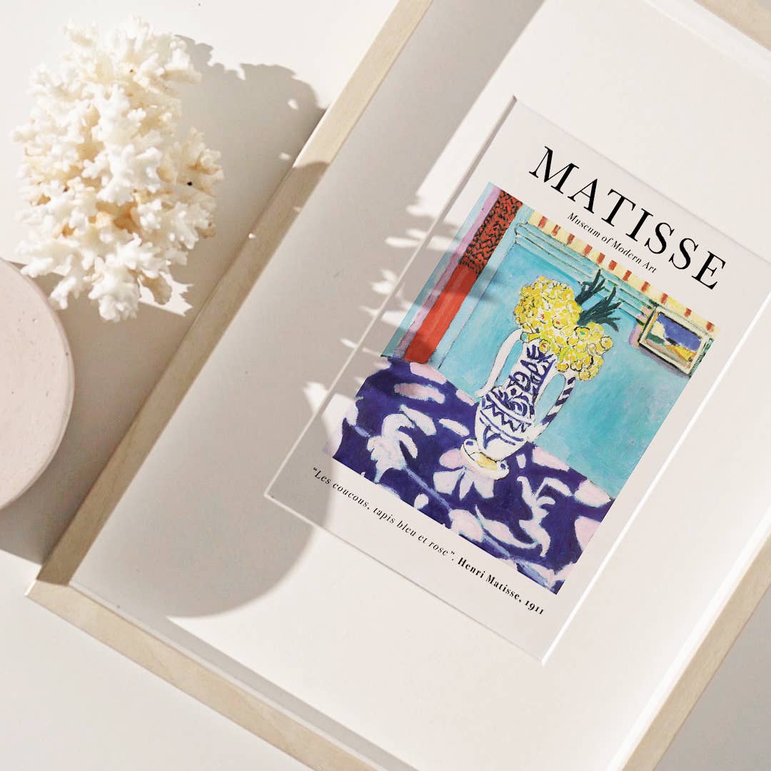 Sugar & Canvas - Henri Matisse Les Coucous, Tapis Bleu Et Rose Print M18 - Image 2