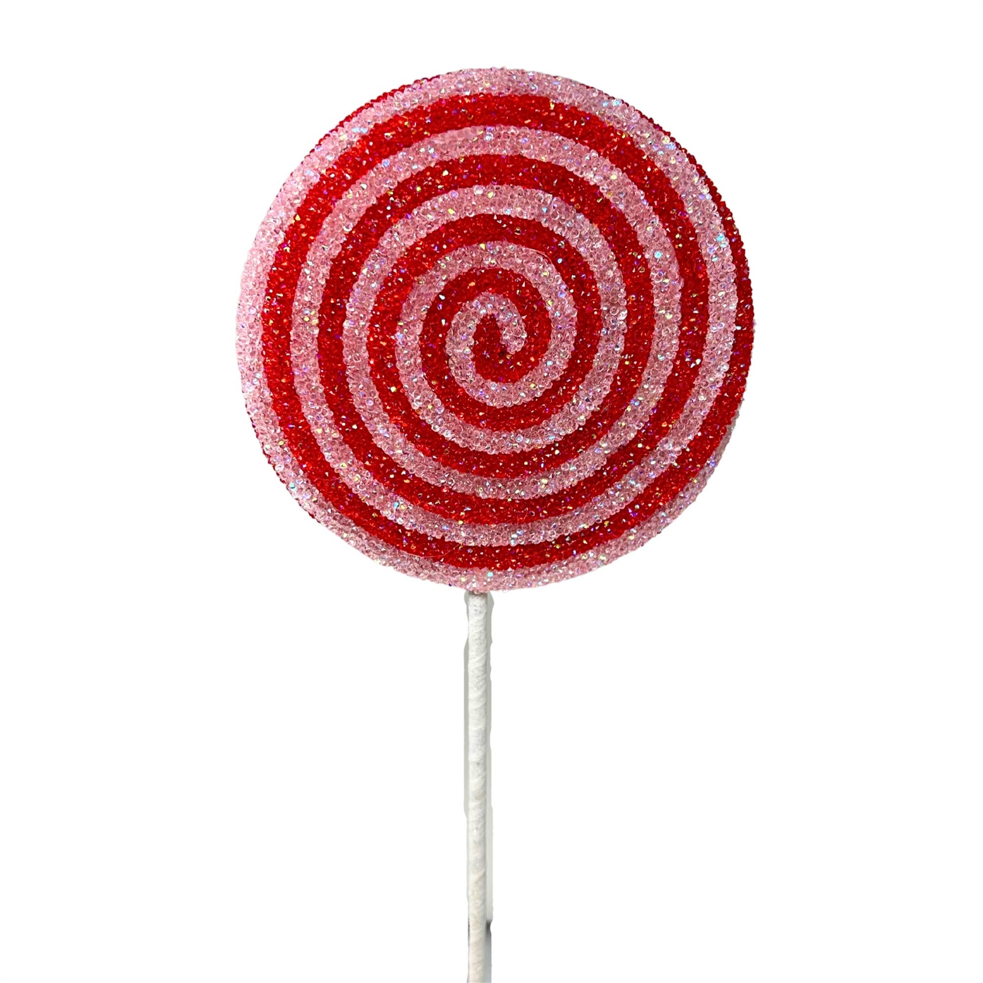 Icy Peppermint Stripe Lollipop Ornament 15"H x 5.25"W