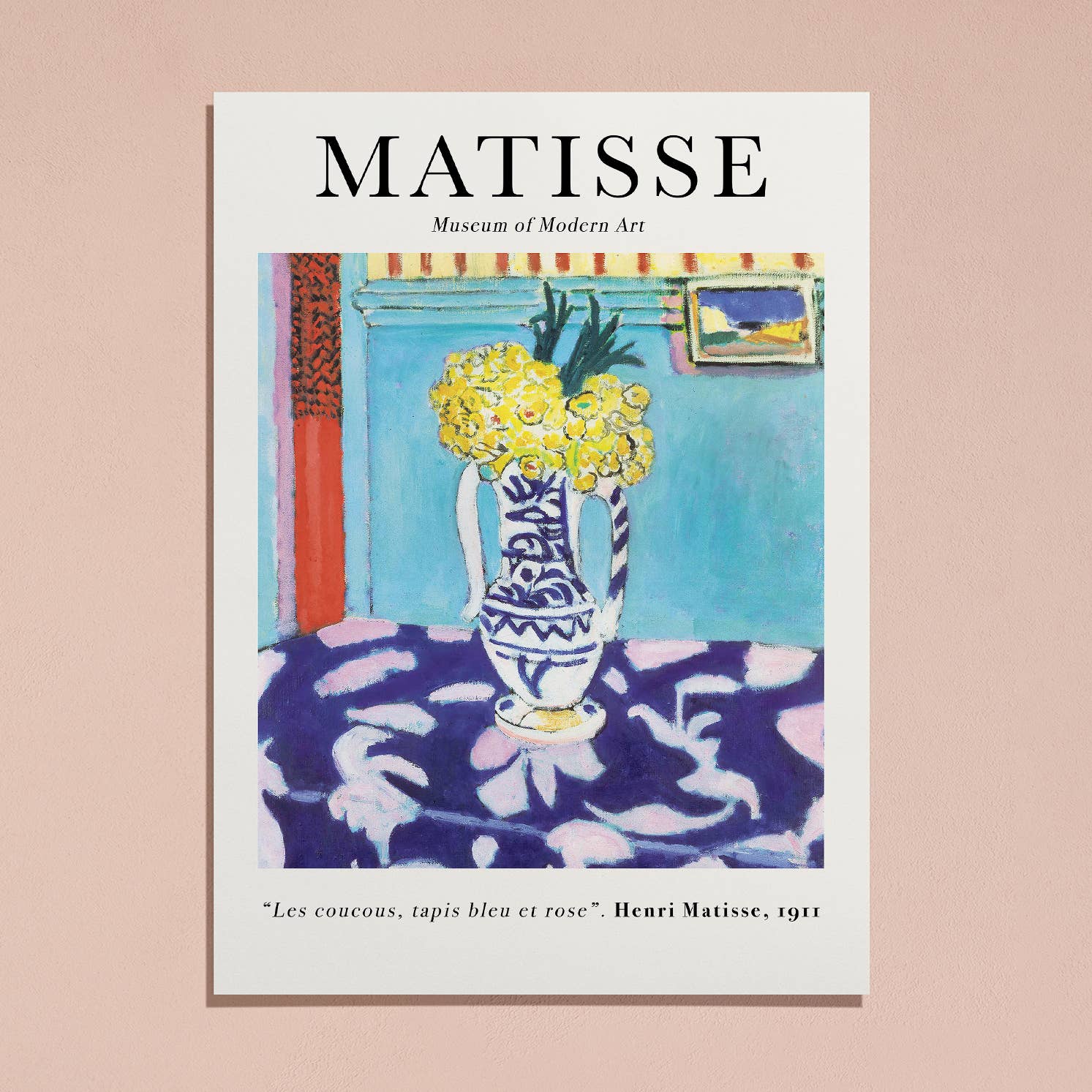 Sugar & Canvas - Henri Matisse Les Coucous, Tapis Bleu Et Rose Print M18 - Image 3