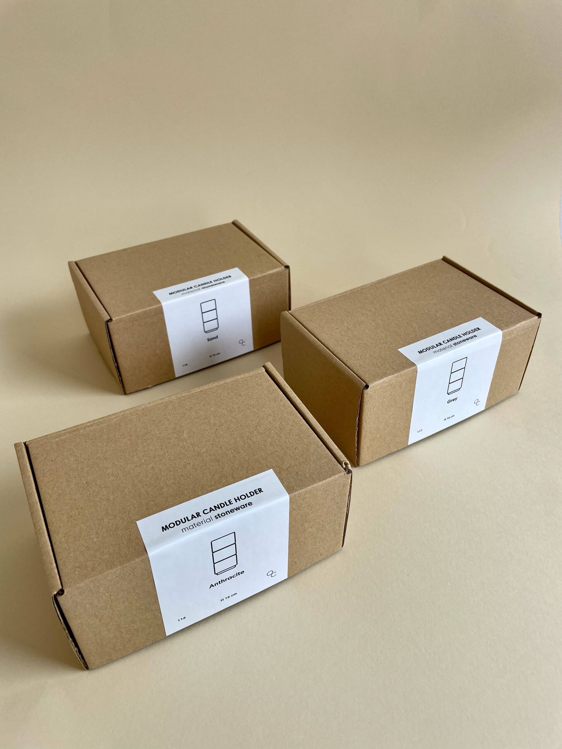 o cactuu - Modular candle holder Grey - NEW - Ceramic - Image 9