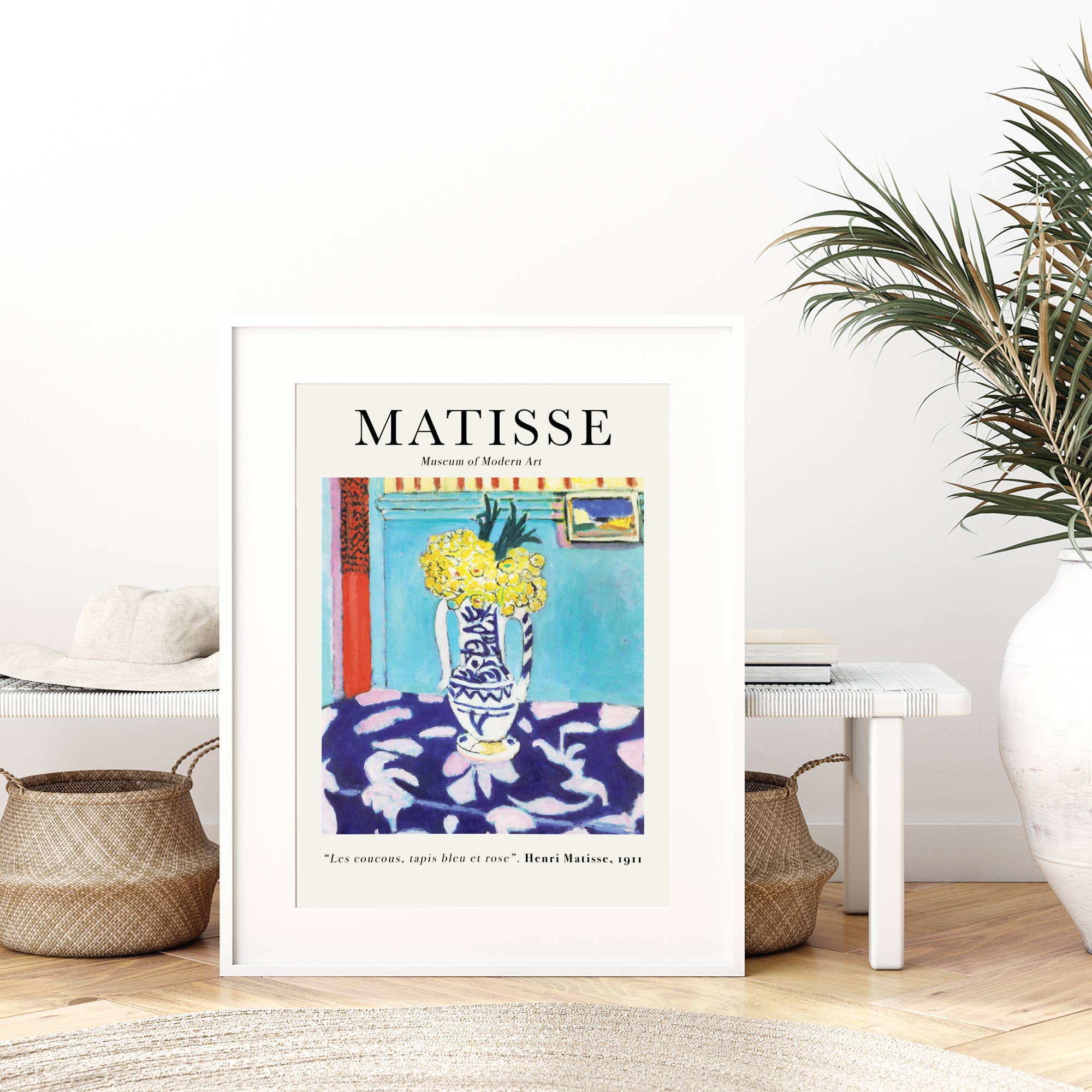 Sugar & Canvas - Henri Matisse Les Coucous, Tapis Bleu Et Rose Print M18 - Image 5