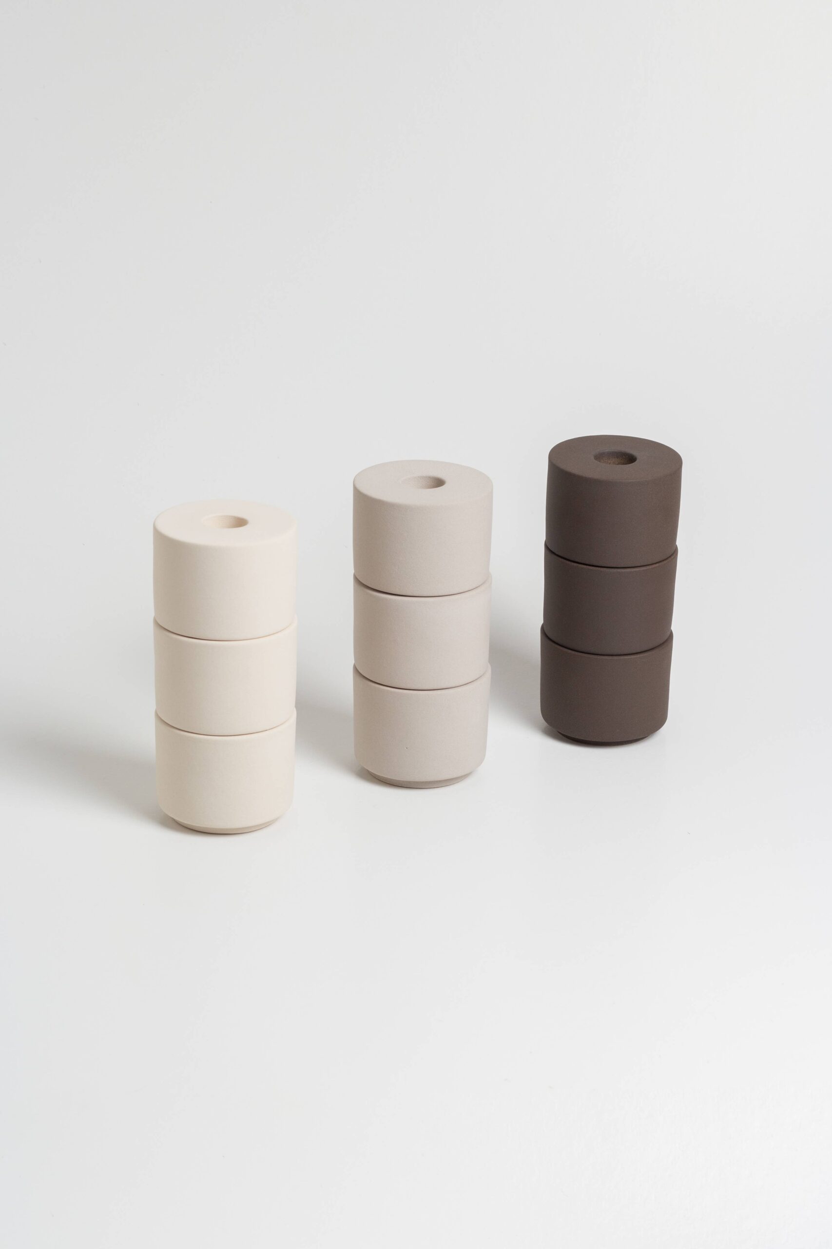 o cactuu - Modular candle holder Grey - NEW - Ceramic - Image 5