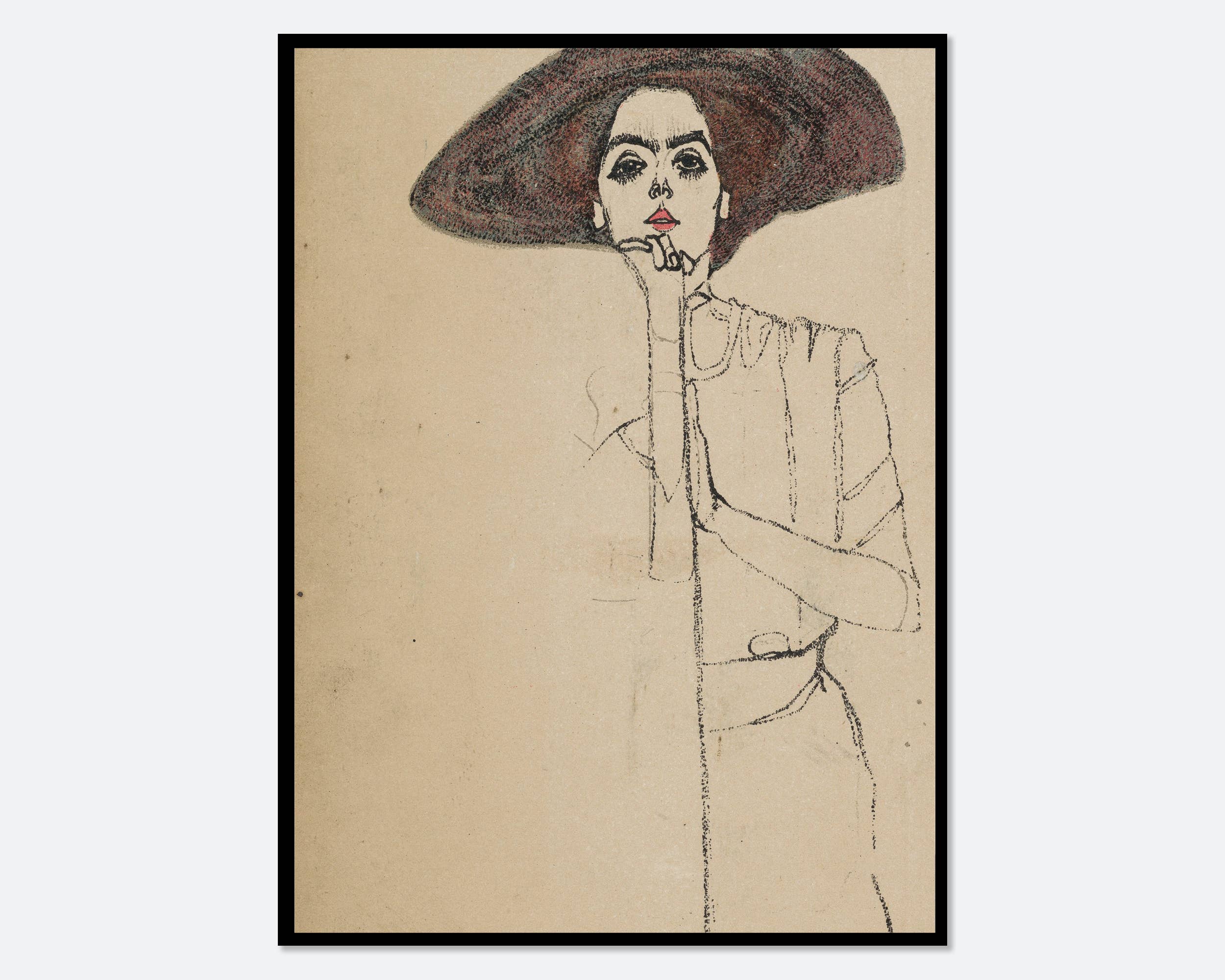 Sugar & Canvas - Egon Schiele Portrait of a Woman Vintage Art Print ES06