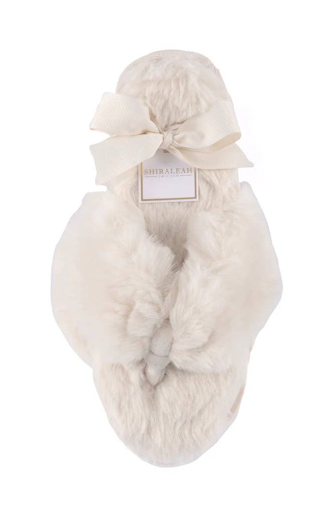 RINA THONG SLIPPERS L/XL, IVORY - Image 4