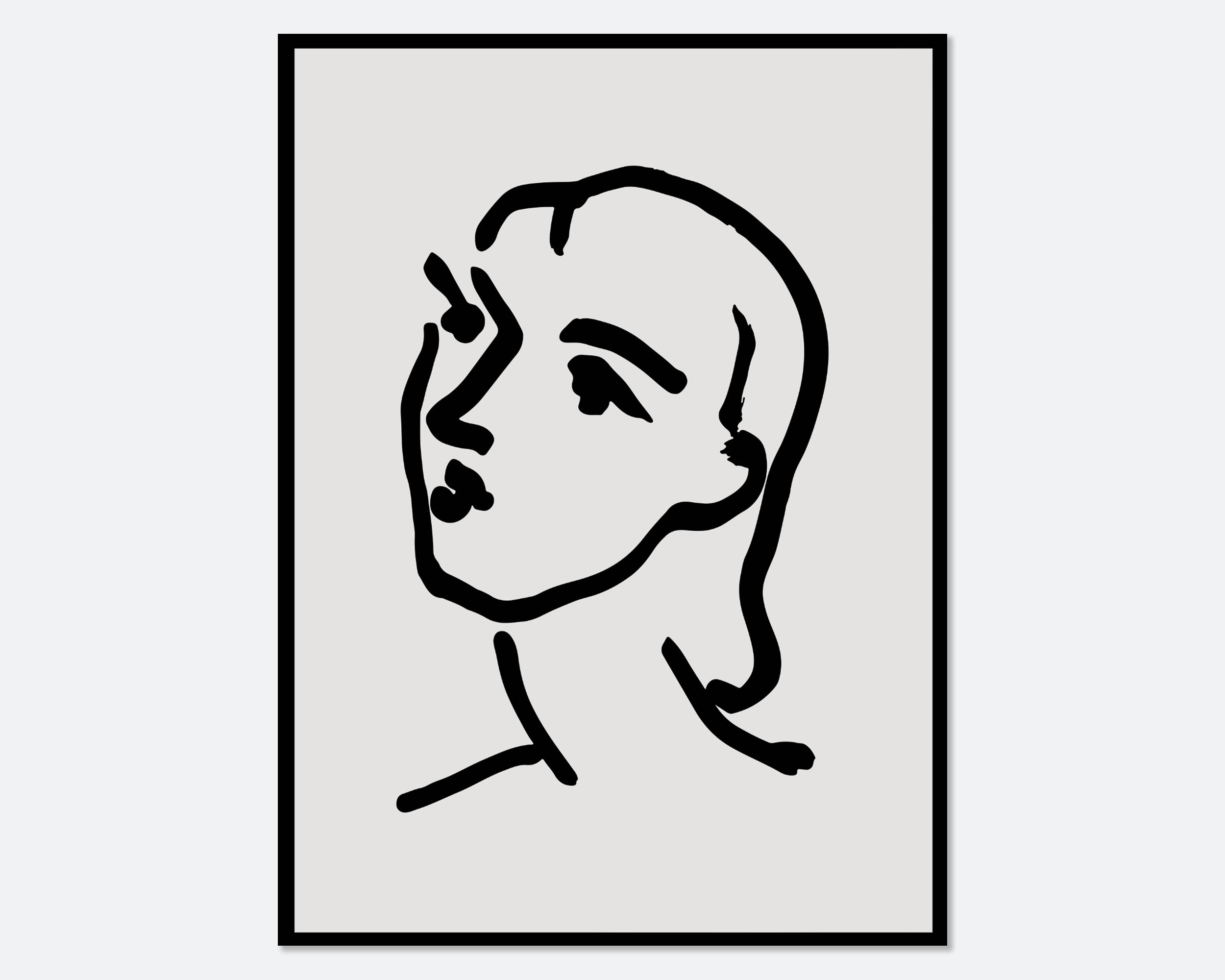 Sugar & Canvas - Henri Matisse Woman Line Vintage Poster Art Print M29