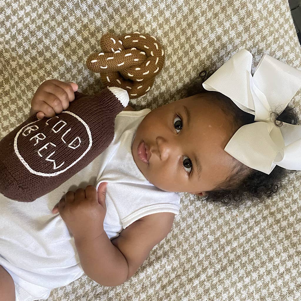 Estella - Organic Baby Toy - Pretzel Rattle (Handmade) - Image 2