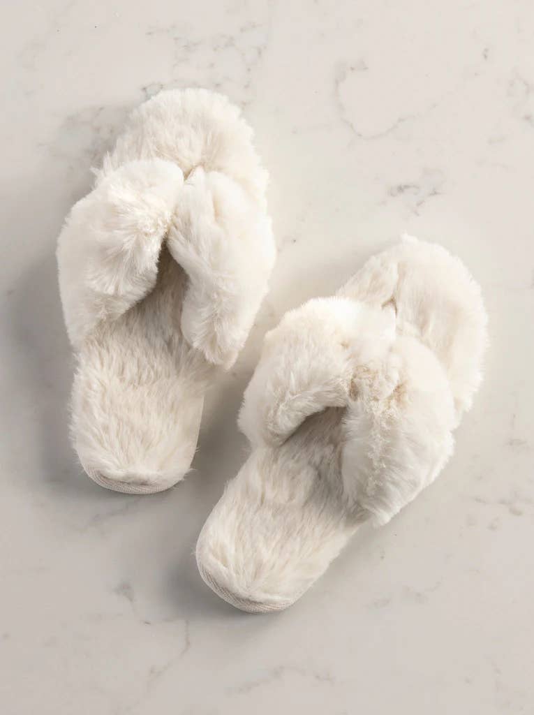 RINA THONG SLIPPERS L/XL, IVORY
