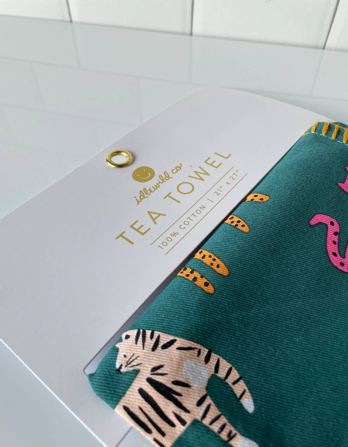 Idlewild Co. - Colorful Wild Cats Tea Towel - Image 2