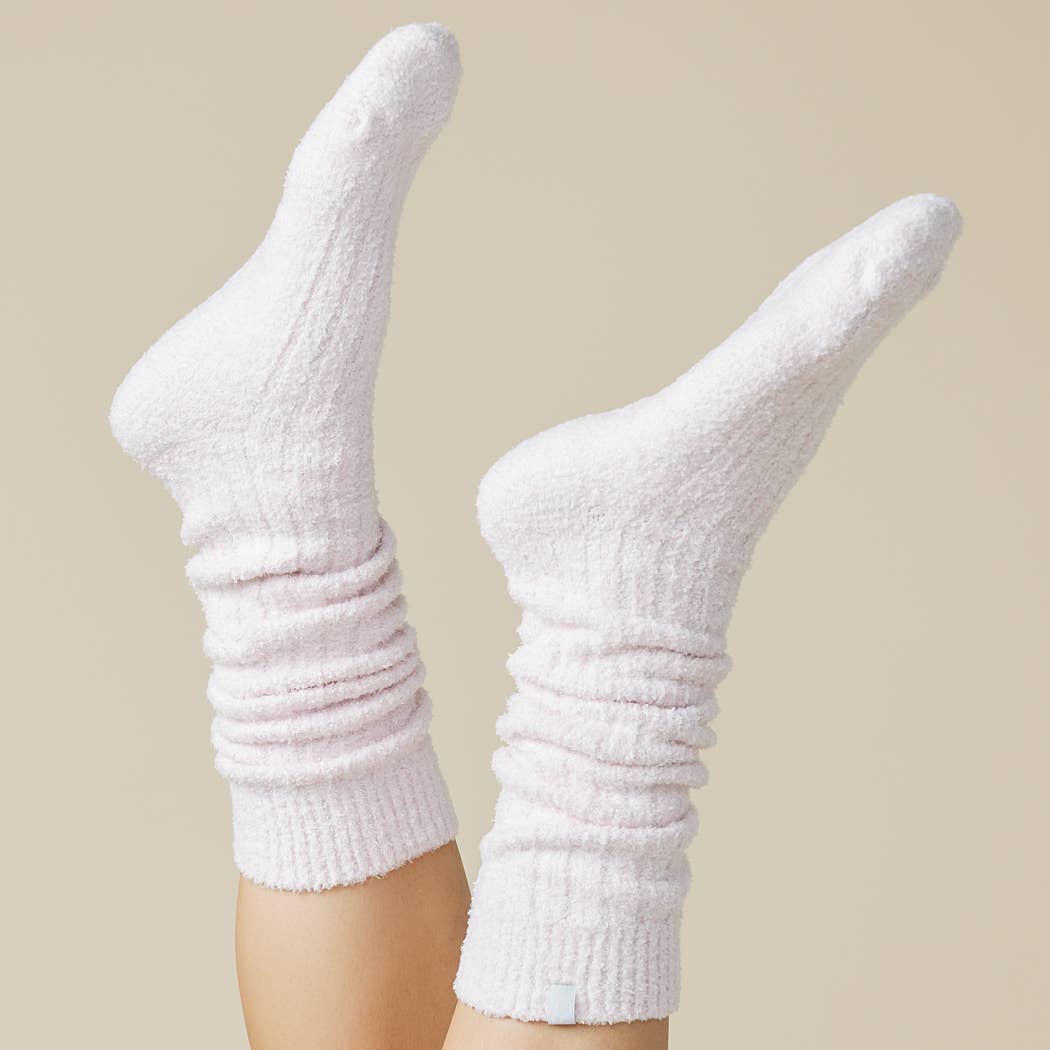 Marshmallow Socks with Grippers: Heather Coco - Image 4