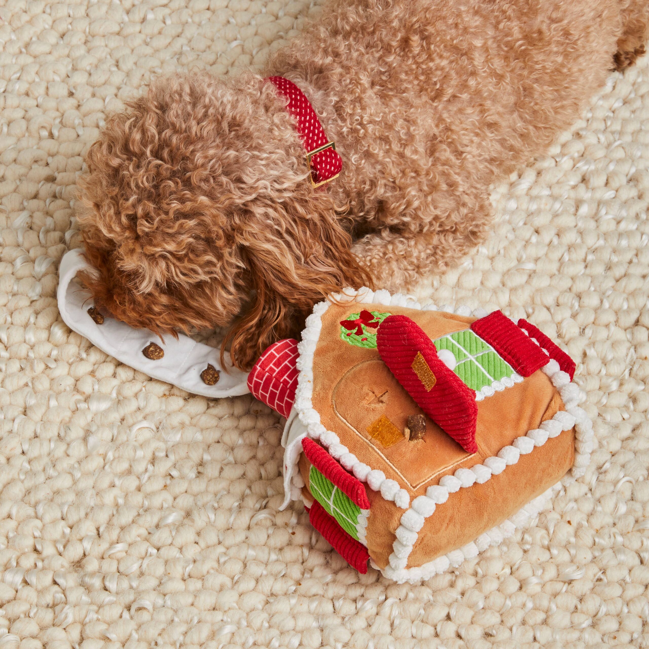 Gingerbread House Interactive Snuffle Holiday Dog Toy - Image 4