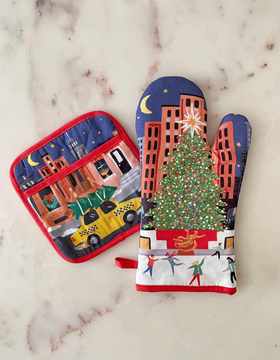 Idlewild Co. - Rockefeller Oven Mitt + Pot Holder Set