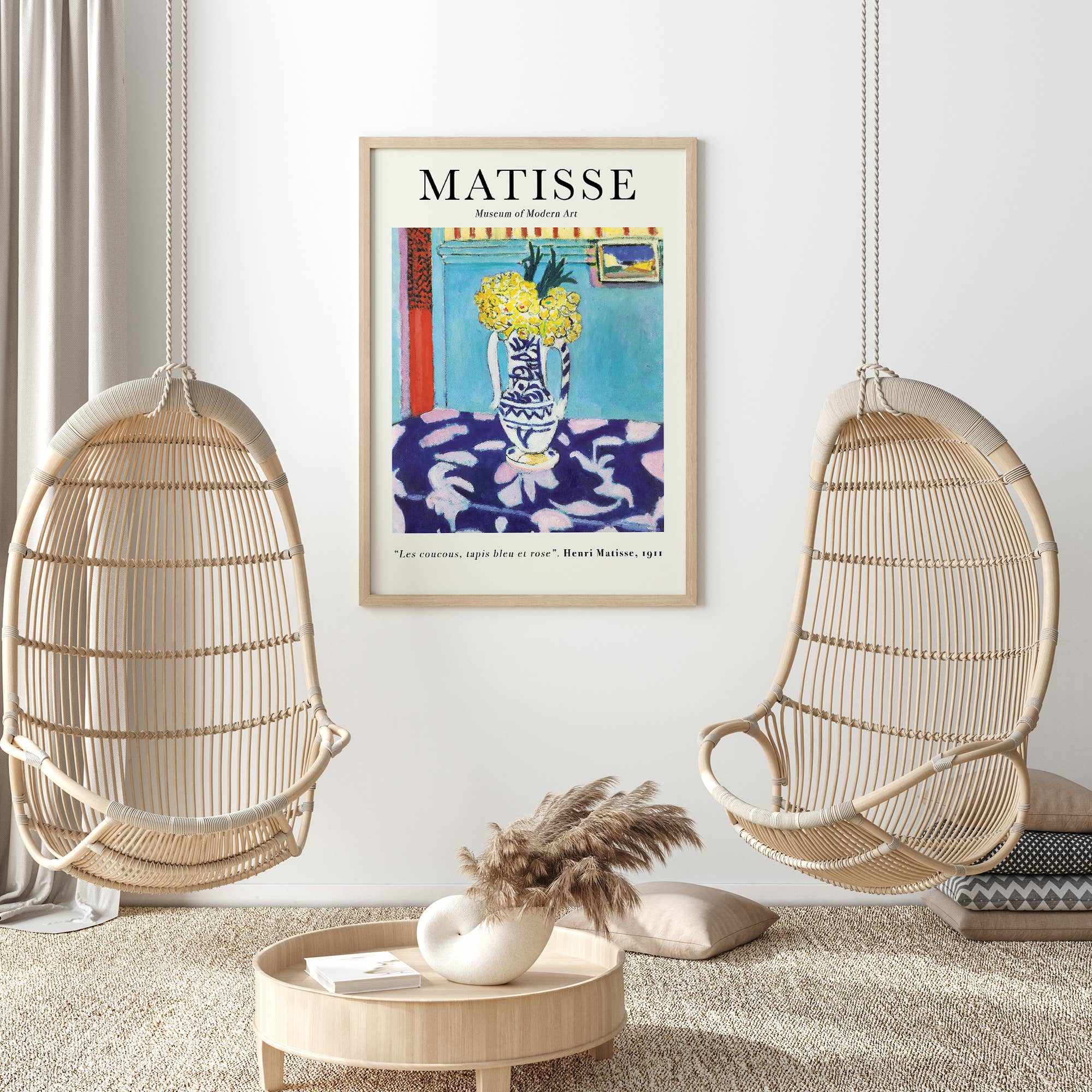 Sugar & Canvas - Henri Matisse Les Coucous, Tapis Bleu Et Rose Print M18 - Image 10