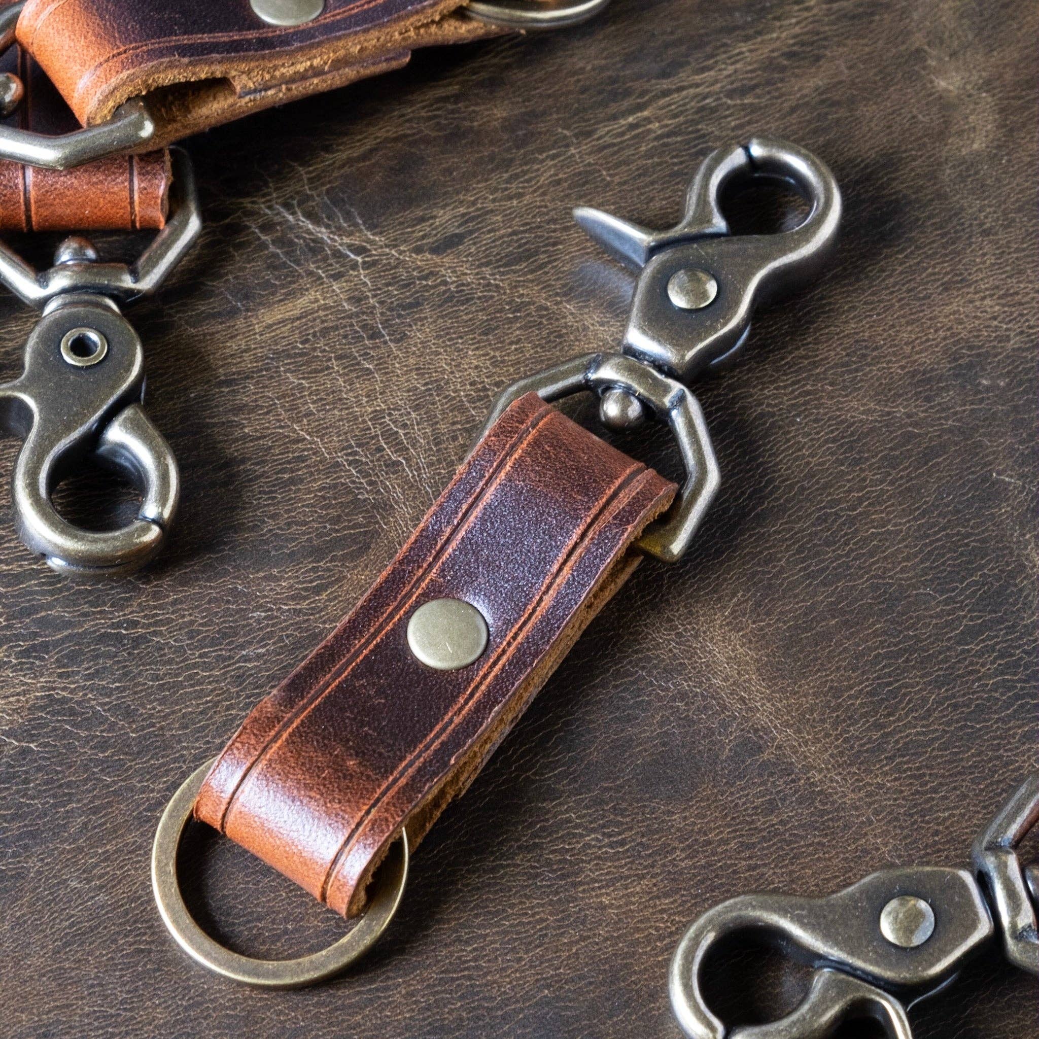 The Bass Harbor Key Fob: Walnut Bridle
