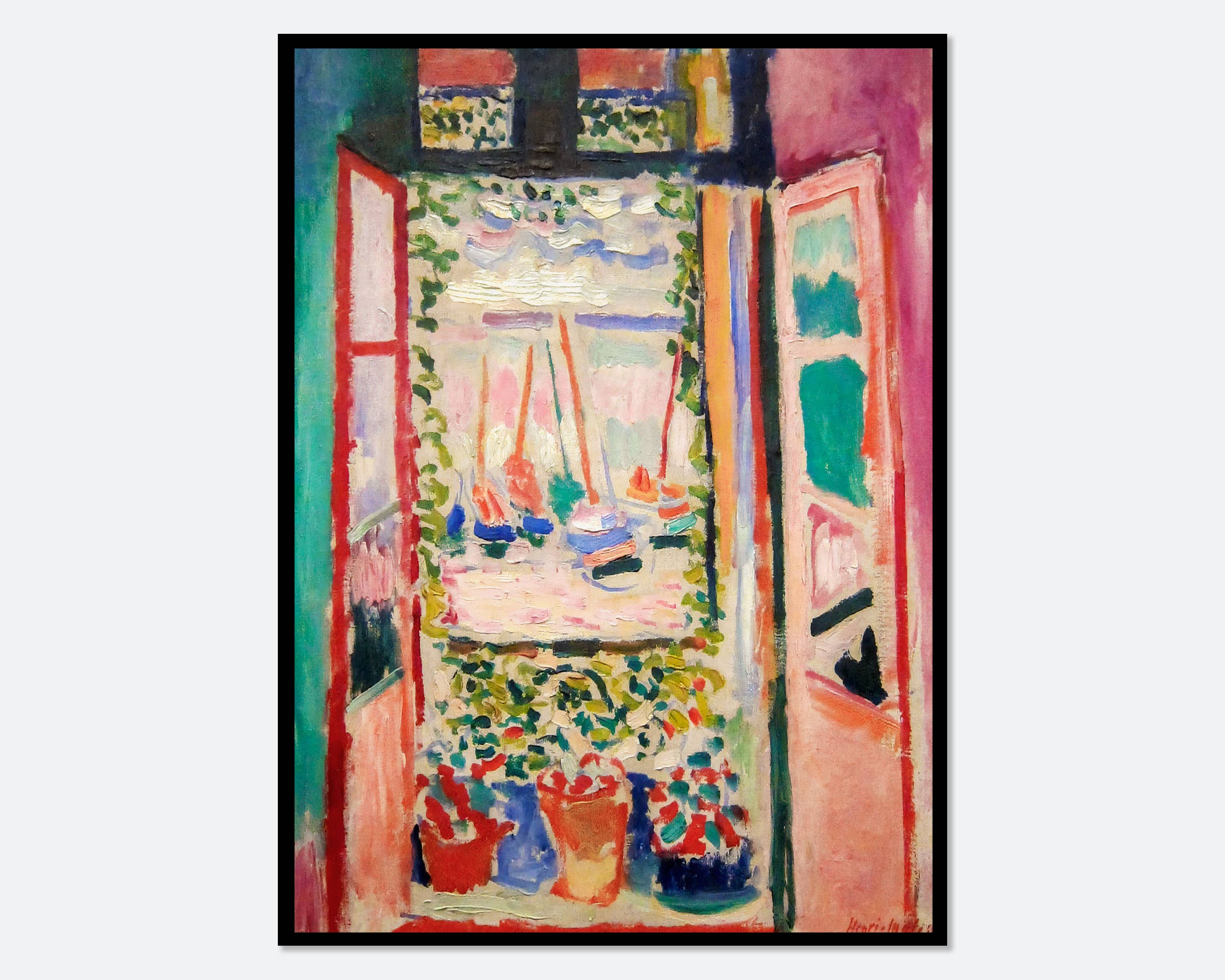 Sugar & Canvas - Matisse The Open Window 1905 Painting Art Print M136