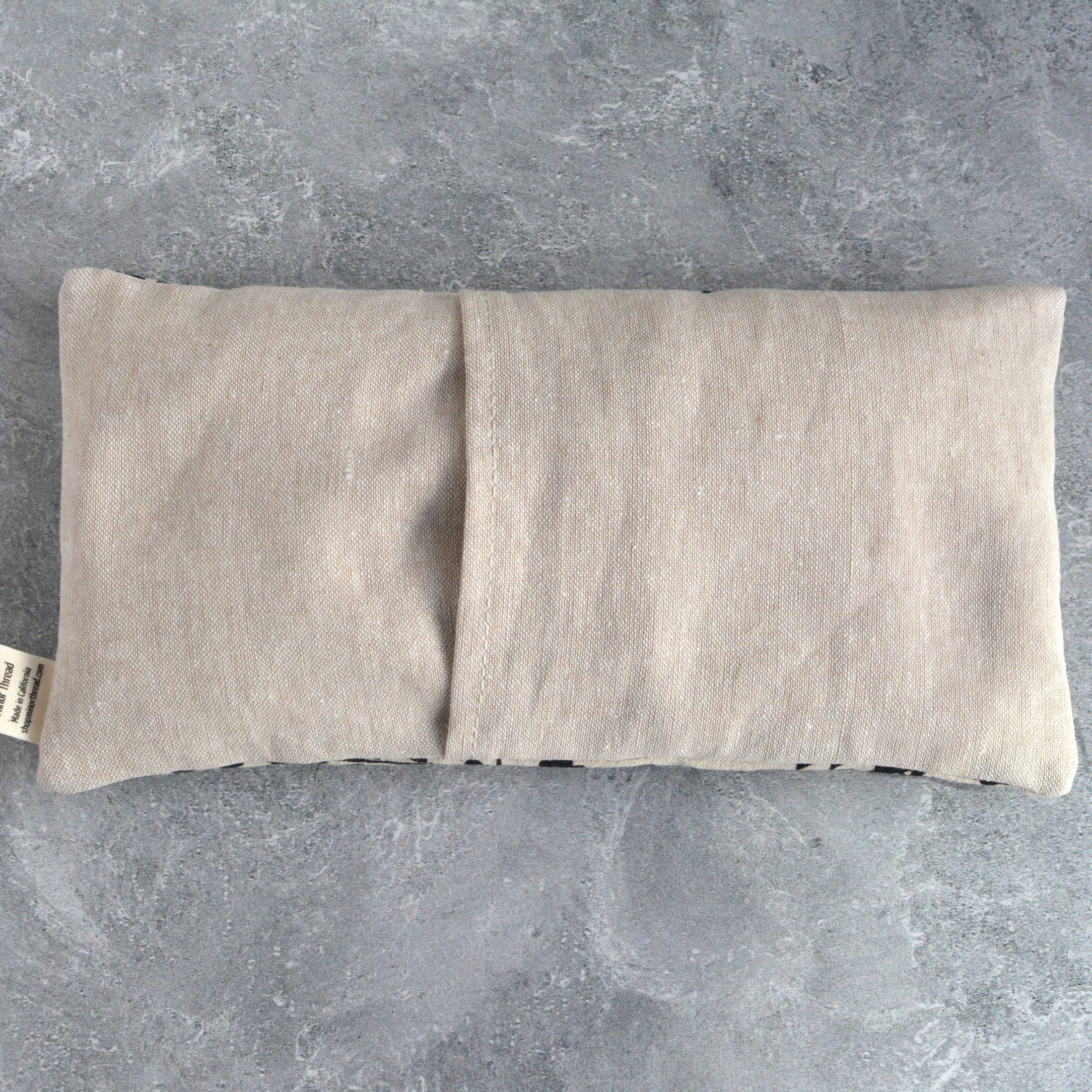 Japandi Floral Monochrome Weighted Eye Pillow: Lavender - Image 3