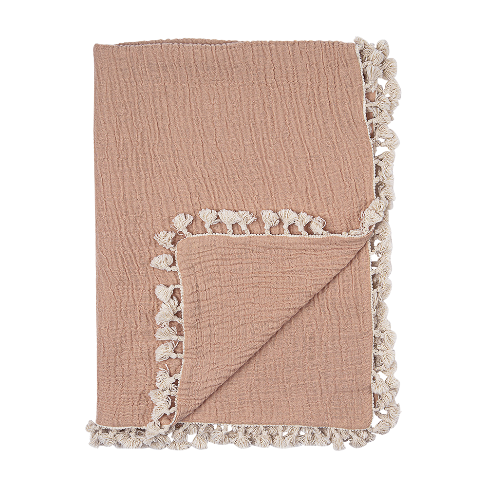Crane Baby - 6 Layer Muslin Blanket Copper