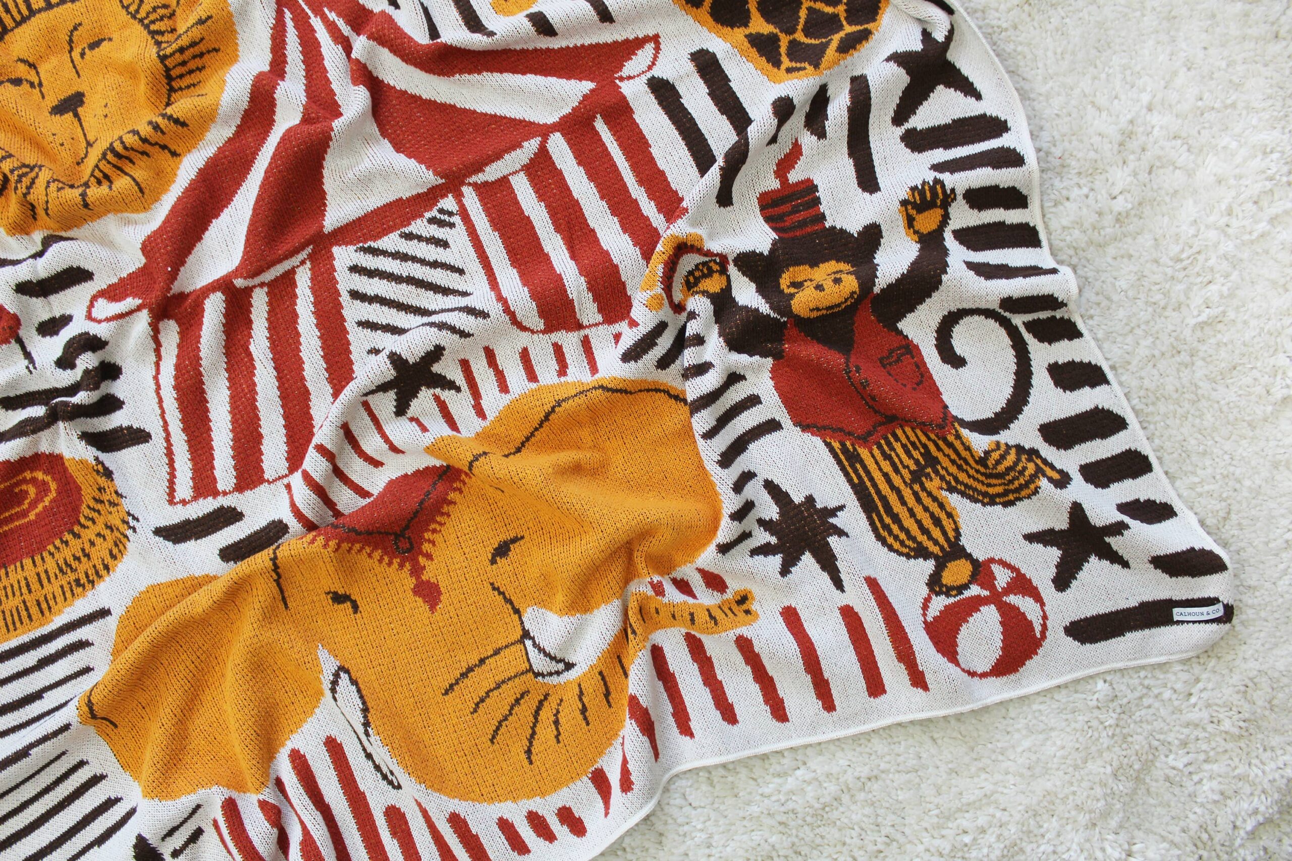 Calhoun & Co. - Life's A Circus Knit Blanket - Image 5
