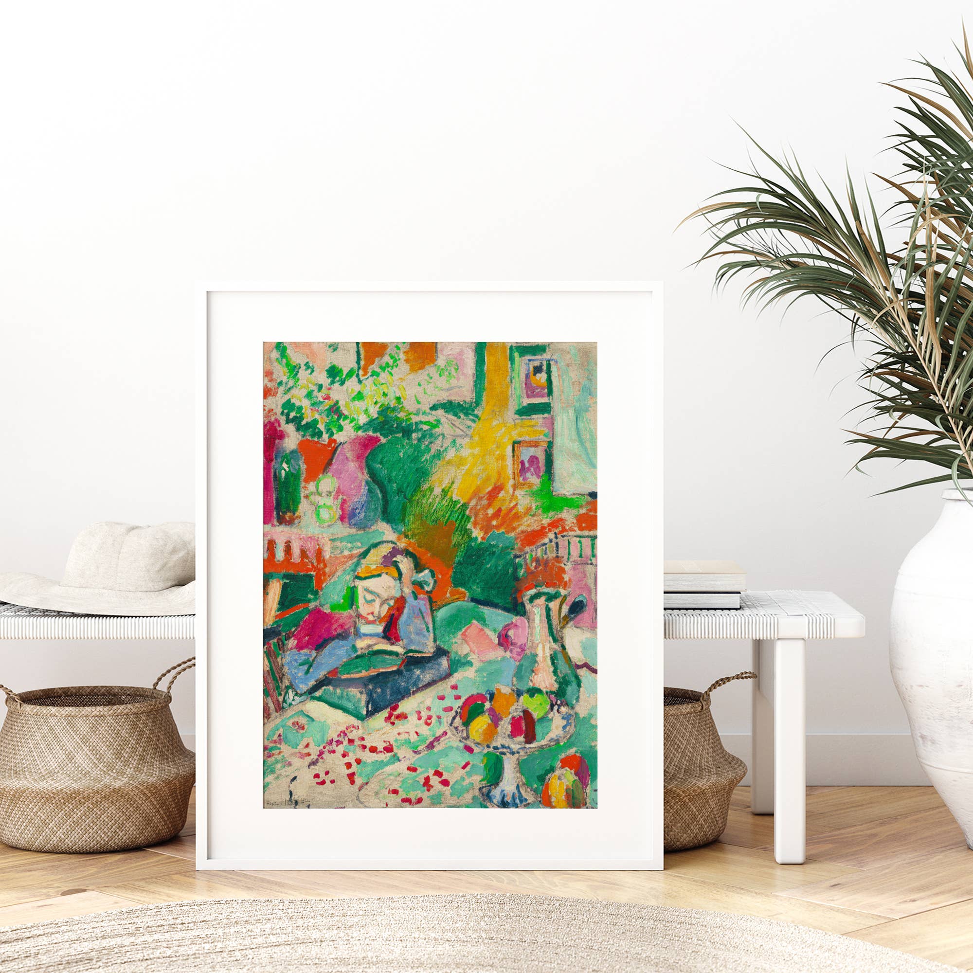 Sugar & Canvas - Matisse Interior with a Young Girl Reading Art Print M140 - Image 5