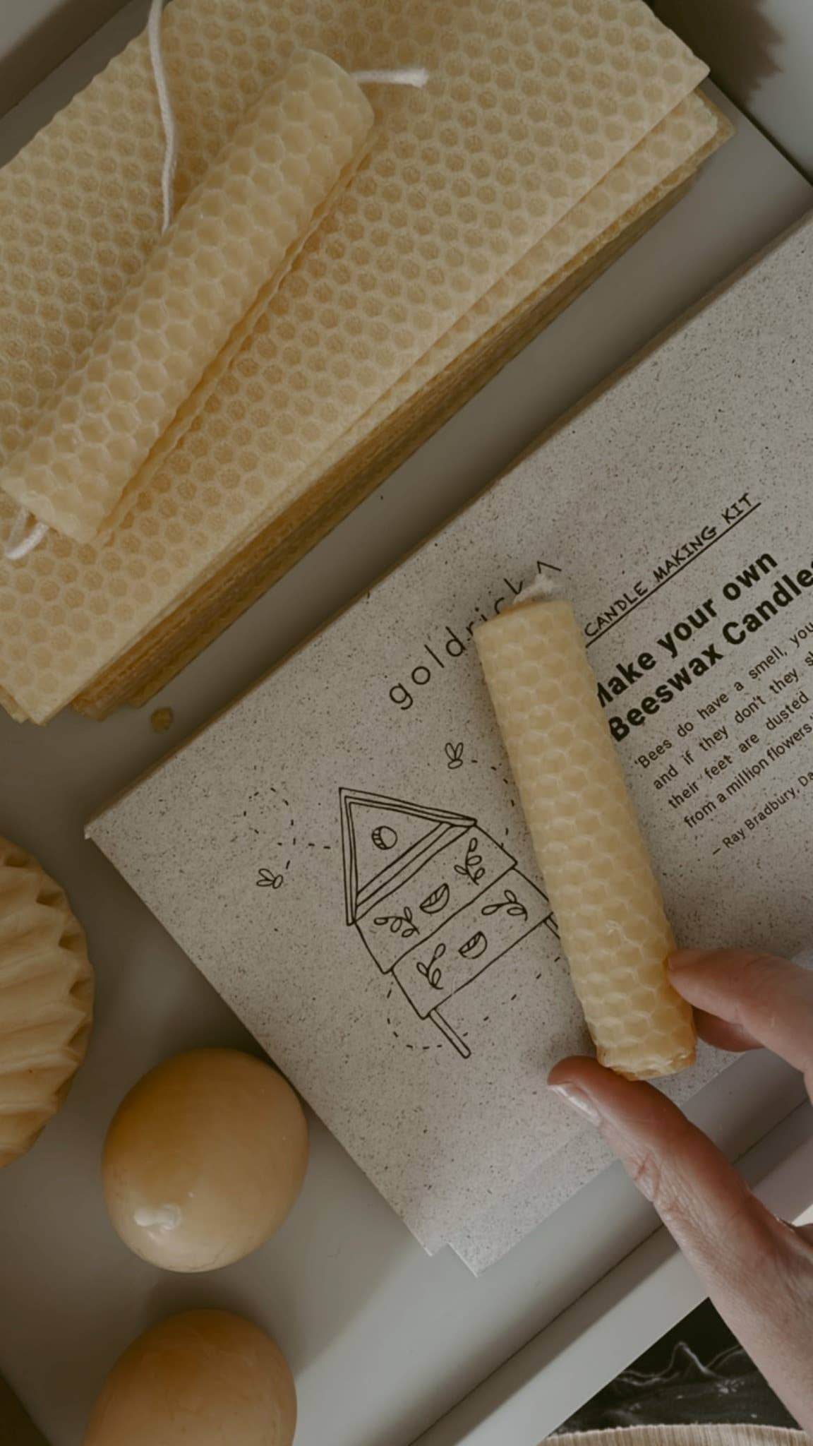 Goldrick Natural Living - Beeswax Candle Making Kit - Image 5