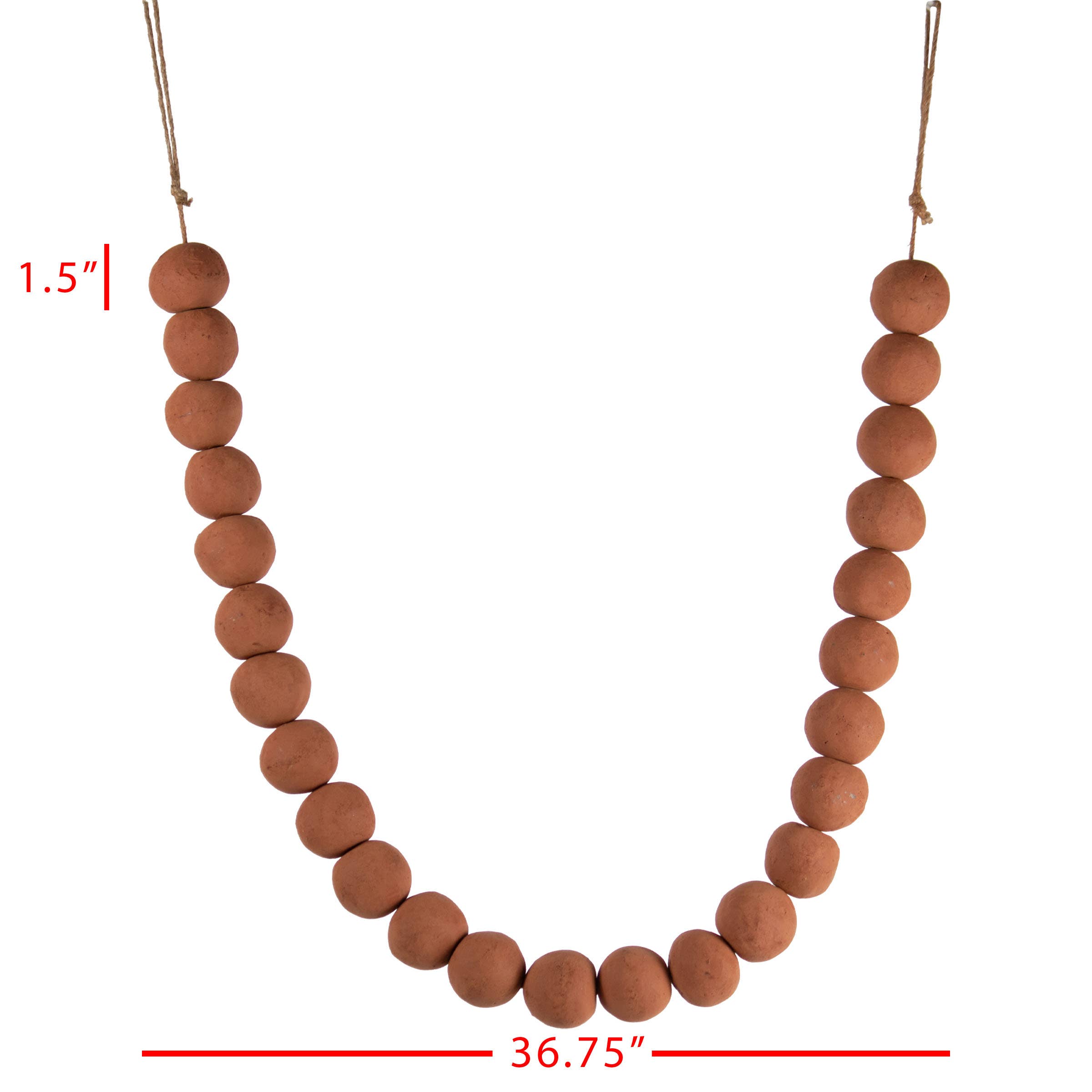 Terracotta & Jute Farmhouse Bead Garland - Image 5