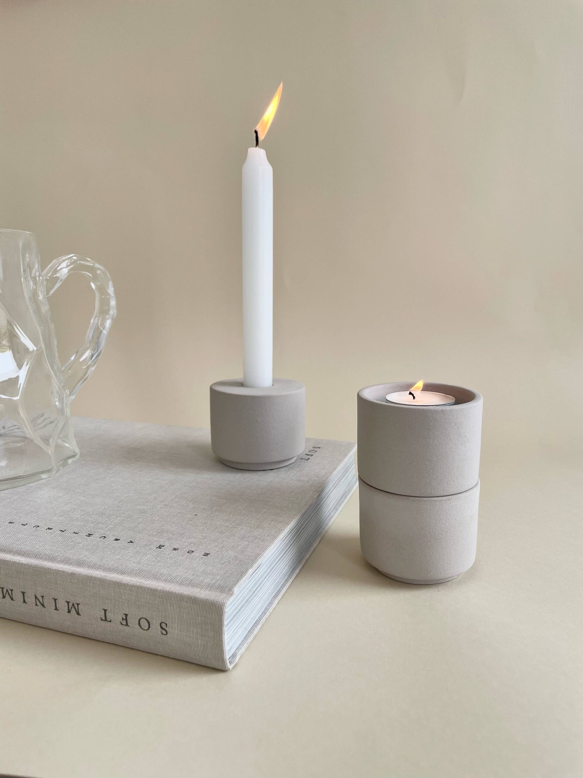 o cactuu - Modular candle holder Grey - NEW - Ceramic - Image 2