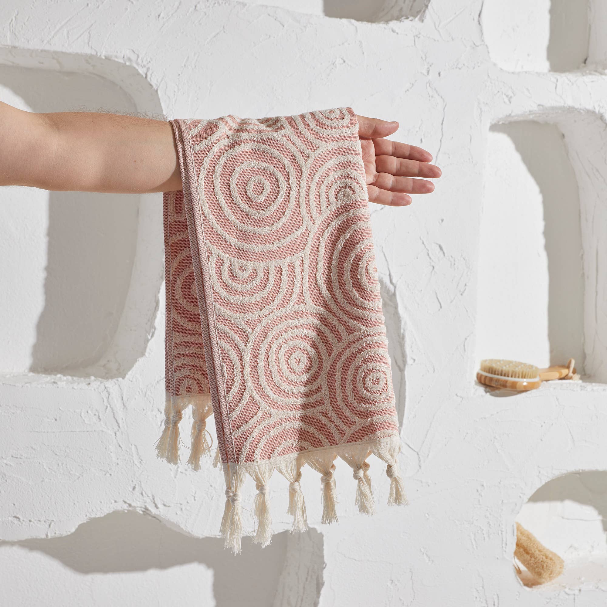 Terry Hand Towels: Terra, Circles