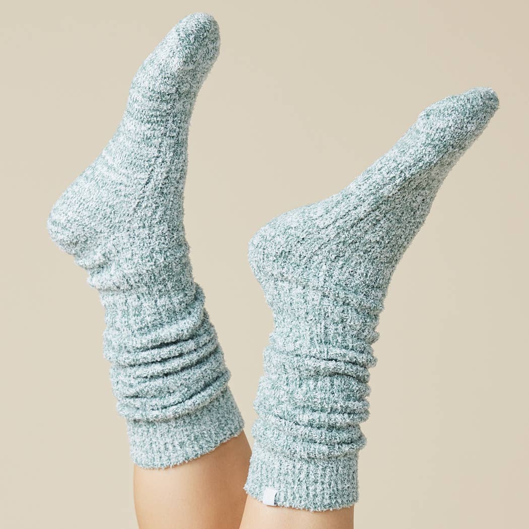 Marshmallow Socks with Grippers: Heather Coco - Image 5