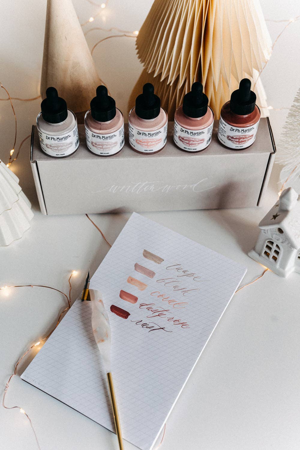 Warm Tone Calligraphy Ink Set of 5 - Image 10