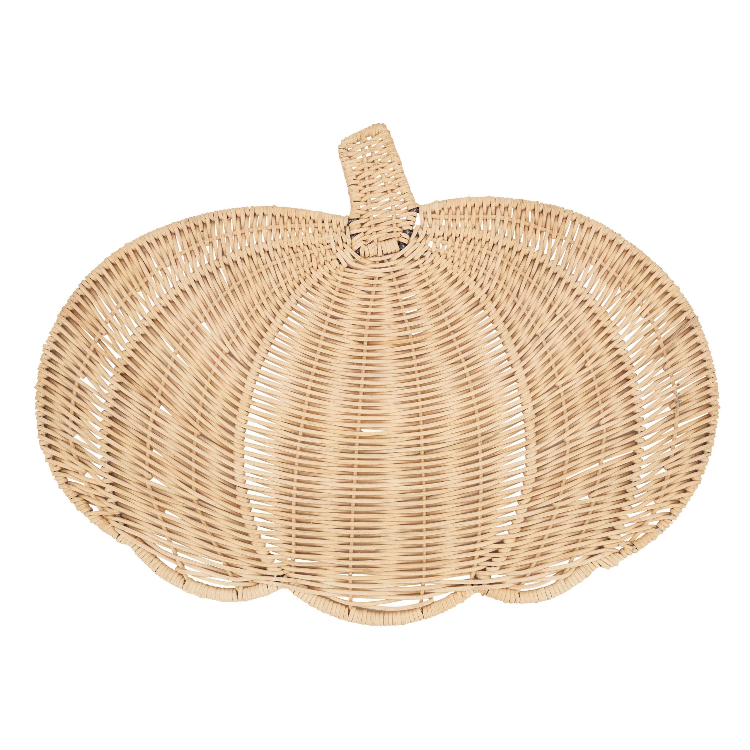 Fall Harvest Rattan Pumpkin Placemat: Brown, 13"x17" - Image 11