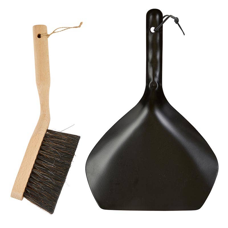 Metal + Wood Dust Pan Set - Sweep It Under The Rug - Image 5