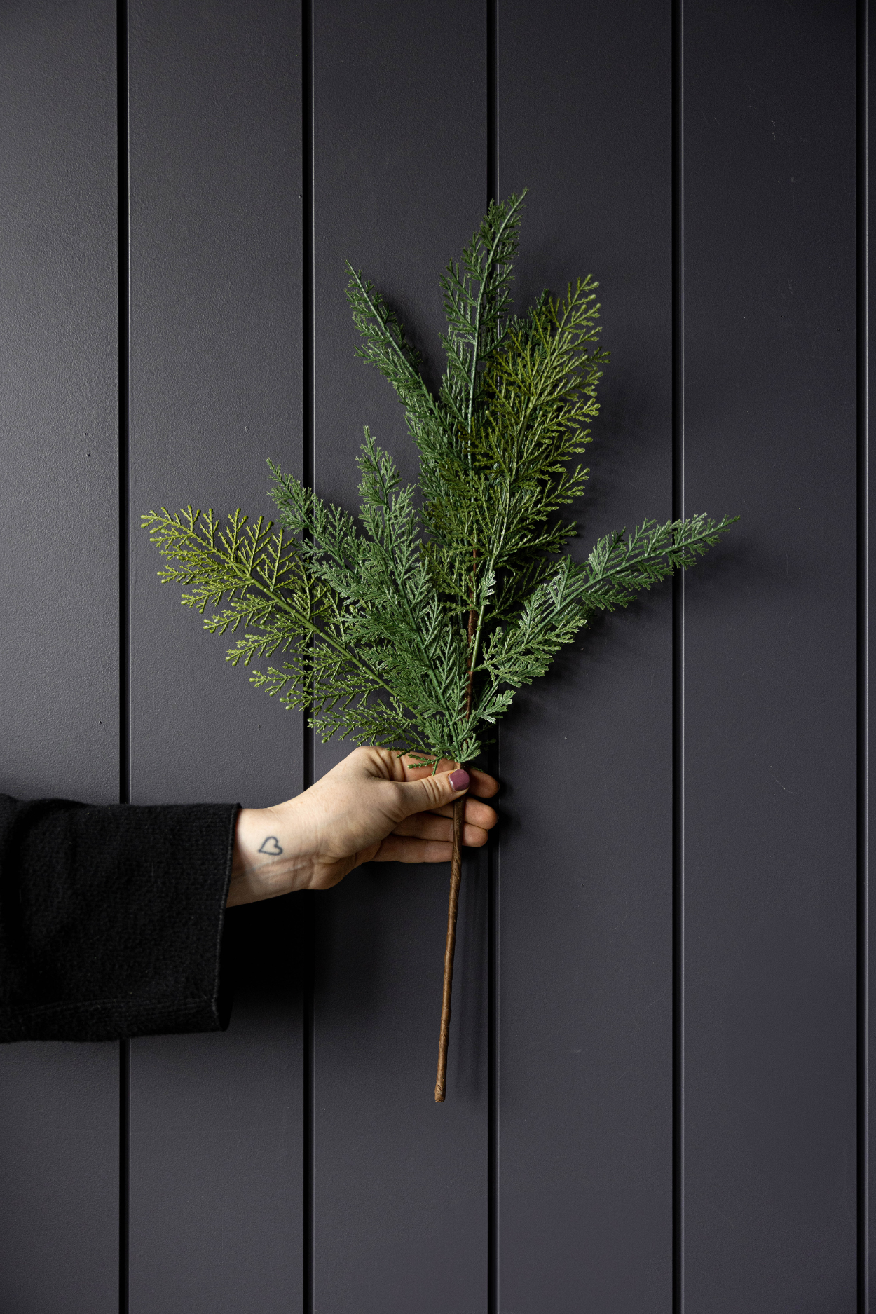 Cypress Leaf Full Real Touch Stems: Large Stem - 40" - Image 3