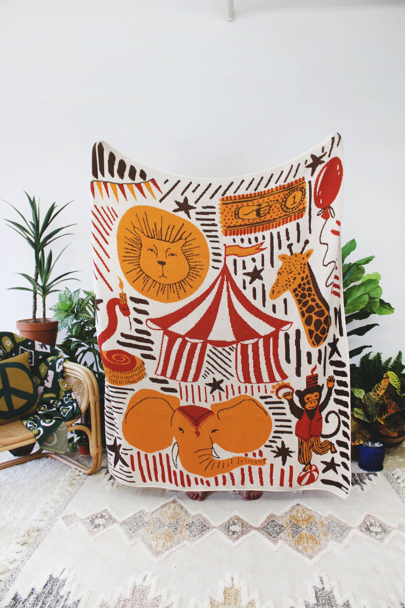 Calhoun & Co. - Life's A Circus Knit Blanket