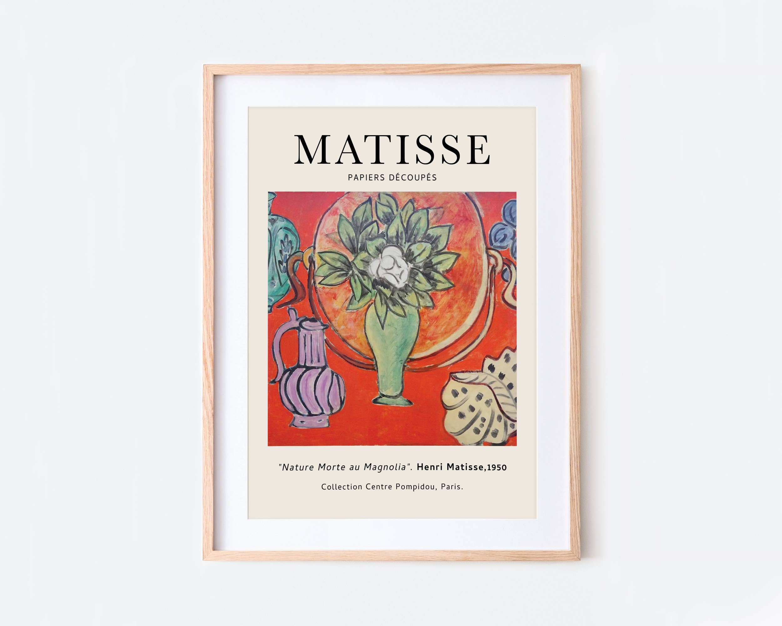 Sugar & Canvas - Henri Matisse Nature Morte au Magnolia Vintage Art Print M01 - Image 5